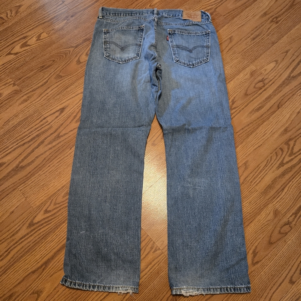 Levis 559 Jeans Men Denim Light Wash Relaxed Straight Fit Cotton Casual 36 X 32 - Picture 2 of 10